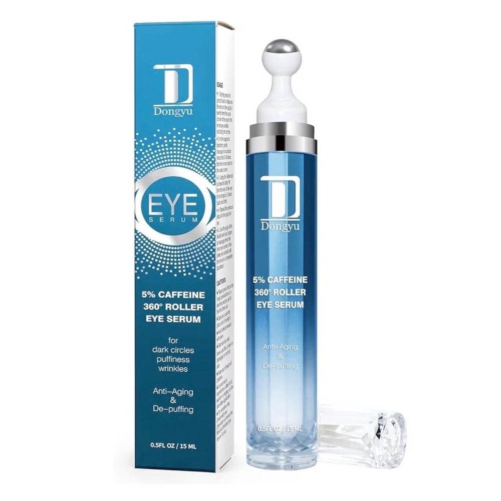 NEW‎ Dongyu 5% Caffeine Eye Serum Roller Dark Circles Puffiness Anti Aging 15ml